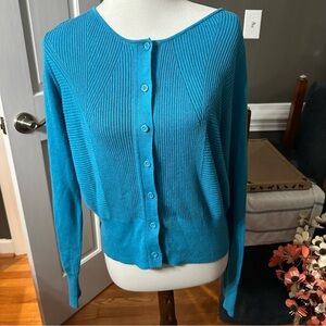 CAbi Aqua Lightweight Button-Up Women's Cardigan